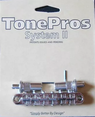 T3BT-N TonePros (Metric Thread) Tune-O-Matic Bridge Nickel Finish • $49.95