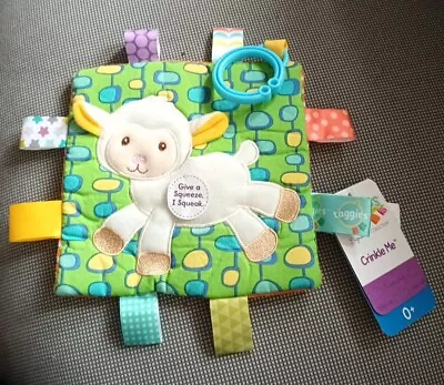 New Taggies Crinkle Me Lamb Sheep Official Hanging Nwt Baby Toy Tags • £3.99