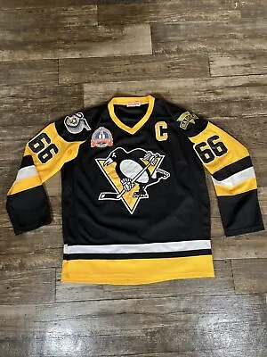 Mitchell Ness Mario Lemieux Pittsburgh Penguins 1991 NHL Jersey Hockey XL H4 • $199.99
