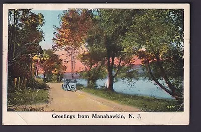 Vintage POSTCARD - Greetings From MANAHAWKIN NJ New Jersey • $4.65