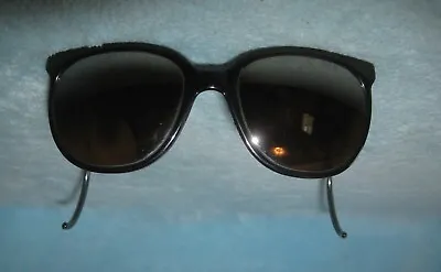 Vintage VUARNET Brown Lens Sunglasses Black Frame; Cable Hook; Nylon; France; PX • $149.99