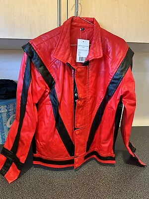 Michael Jackson Thriller Red Kids Or Women's Faux Leather Jacket Size XL • $12.99