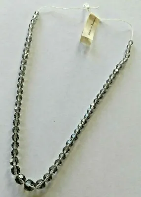 $30 • Buy Mint Wrap Of Swarovski SIX Graduated Strands Black Diamond Beads Modell No. 72