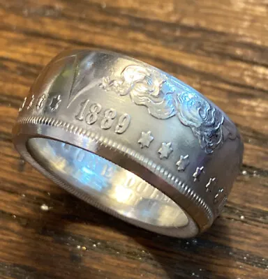 Genuine Morgan Silver Dollar Coin Ring Hand Made • $92