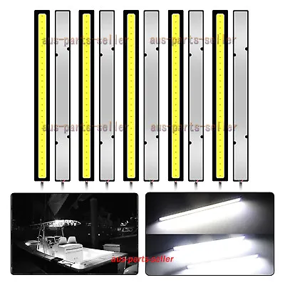 10 X Marine Grade Large Super Bright 12 Volt Cool White LED Courtesy Lights • $12.82