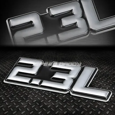 Metal Bumper Trunk Grill Emblem Decal Sticker Logo Badge Chrome Black 2.3 2.3l • $5.99