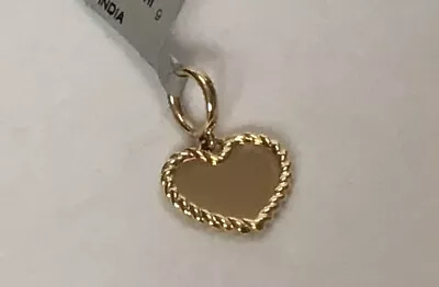 DAVID YURMAN Engravables 18K Gold Heart Charm Enhancer Pendant NWT $595 • $487.90