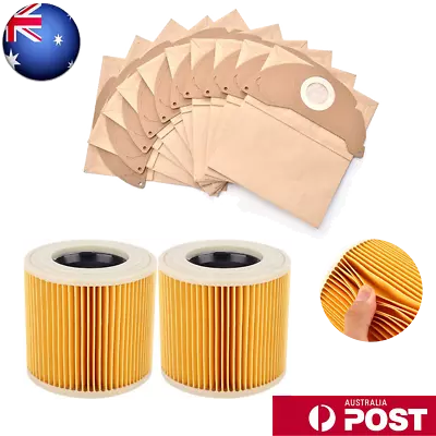 Filter+Dust Bag For Karcher Wet And Dry WD2 WD3.500 A2004 A2054 Vacuum Cleaner • $25.99