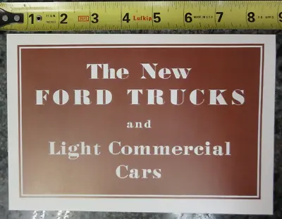Ford Trucks Light Commercial Cars Sales Brochure Model A/AA Ford Motor Company • $13.99