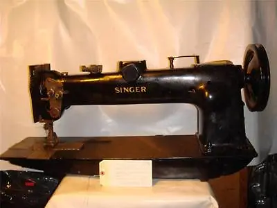 SINGER DOUBLE NEEDLE LONG ARM WALKING FOOT Heavy Duty Sewing Machine TAG3108 • $2500