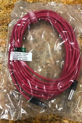25 Ft Mini XLR Female To Mini XLR Male For Microphone Cable (AUDYSSEY) RED  • $16.99