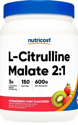 Nutricost L-Citrulline Malate Powder (600G) (Strawberry Kiwi) • $29.99