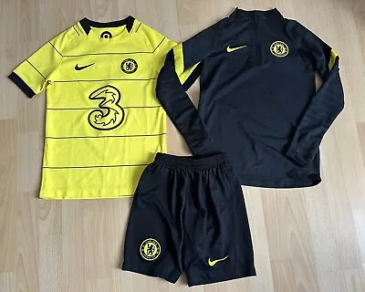 Boys Girls Nike Chelsea Football Kit Shirt Shorts Training Jacket 128 - 137 8 9 • £9.99