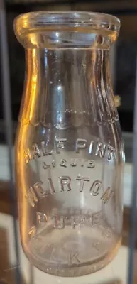 Half Pint Weirton Pure Milk Co Dairy Bottle West Virginia WV Hancock County • $14.99