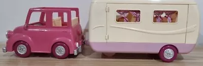 Lil Woodzeez - Happy Camper Car Pink And Caravan And Accessories Vintage Style • $65