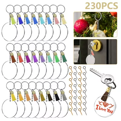 £11 • Buy Keychain Making Kit Acrylic Keychains Tassel Pendant Split Key Chain Rings CrYtB
