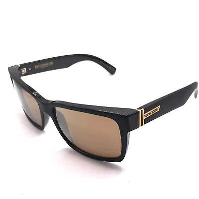 Von Zipper Elmore Sunglasses  BatlestationsBLACK SATIN GLOSS DUO / GOLD CHROME • $150