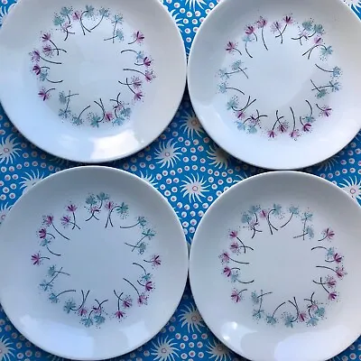 £7 • Buy Ridgway China  (manufacturer Of Homemaker) 4 Side Plates  'Passing Fancy' 17.5cm