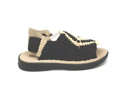 Unisex Aztec  Hand Made  Mexico Aztec Nylon Original Black/sand A00061 Sandal • $39.95