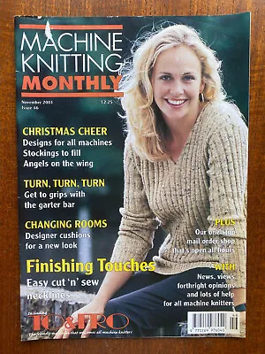 Machine Knitting Monthly Magazine - November 2001 - Patterns Hints And Tips • £6