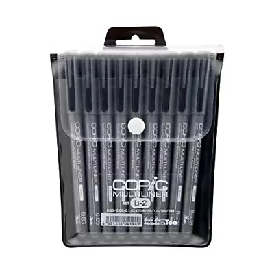 Copic Markers 9-Piece Multiliner Inking Pen Set B-2 Black MLB2 • $30.09