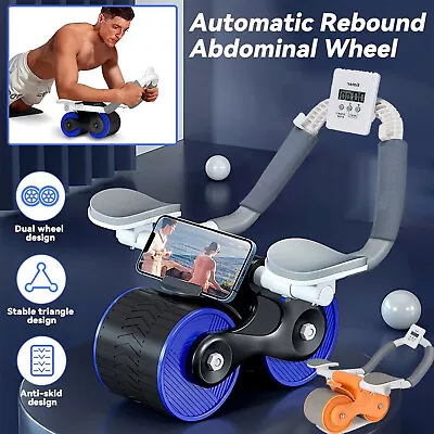 Ab Plank Abdominal Roller Wheel Core Trainer Elbow Support Automatic Rebound New • $29.85