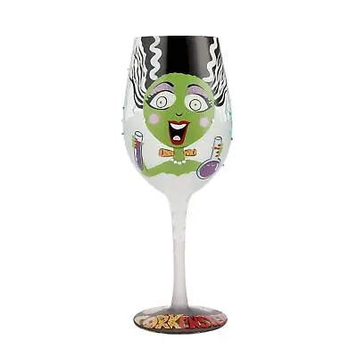 Lolita Glitter Diamante Hand Painted Large Wine Glass Bride Of Corkenstein Gift • £21.99