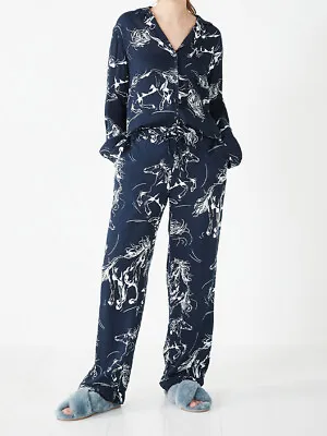 Hush Aoife Pyjama Set Womens Ladies Top Pants Nightwear Wild Horses Size XXS • £20