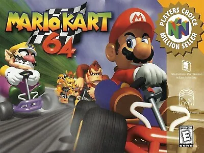 Mario Kart 64 N64 BOX ART Premium POSTER MADE IN USA • $13.95