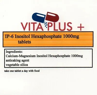 £5.99 • Buy IP-6 Inositol Hexaphosphate 1000 Mg Tablets 30's Mood Enhancer