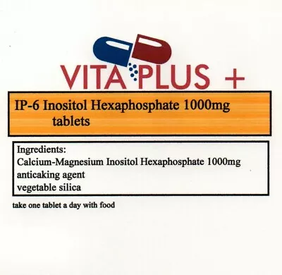 £5.99 • Buy IP-6 Inositol Hexaphosphate 1000 Mg Tablets 30's Mood Enhancer
