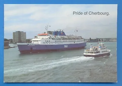 Pride Of Cherbourg In The Harbour Entrance.p&o Ferries.ferry Postcard • £3.50