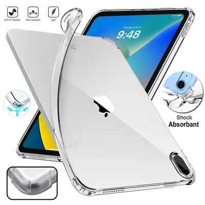 For IPad 10th Gen 10.9  Pro 11  12.9  Air5 2022 Clear TPU Case Shockproof Cover • £8.39