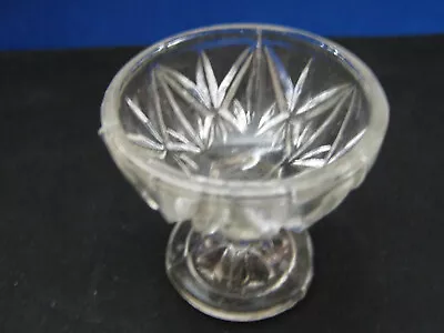 GLASS PEDESTAL MASTER OPEN SALT CELLAR PROBABLY FOREIGN C 1920 • $5.99