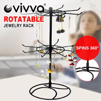 VIVVA 2 Tier Earring Jewelry Necklace Display Rack Stand Holder Organizer Hanger • $13.02