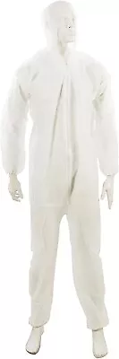 Protective Painting Suit White Indoor Outdoor Disposable Painting One Size New • £3.89