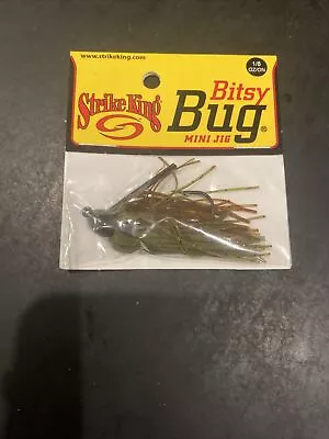 Strike King Bitsy Bug Mini Jig 1/8 BBJ18-46 Green Pumpkin • $3.99