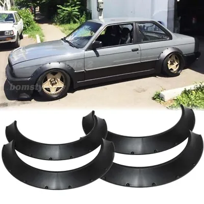 4PCS Fender Flares Over Wide Body Kit Wheel Arches Protector For E30 E32 E34 E36 • $99.11