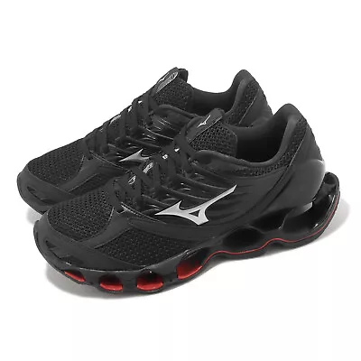 Mizuno Wave Prophecy 13 S Black Red Men Road Running Jogging Shoes J1GC2449-05 • $183.28