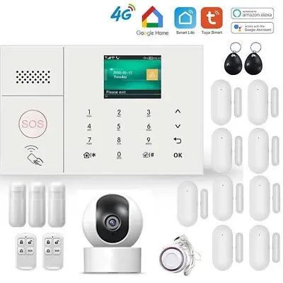 $205.60 • Buy Burglar Security Alarm System 4G 3G GSM WiFi Tuya Smart Life App Control Alexa