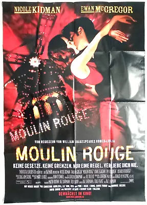 Orginal German Movie Poster (33  X 47 )  MOULIN ROUGE Nicole Kidman Ewan McGrego • $27