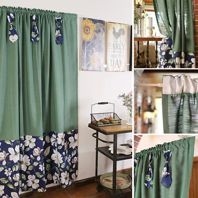 Vintage Print Polyester Curtain Living Room Kitchen Corridor Door Drape Deco • $49.65