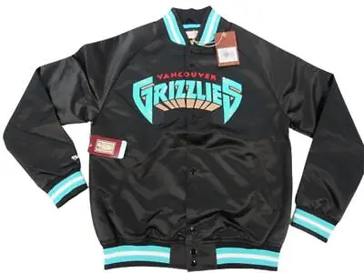 New Vancouver Grizzlies Mens Sizes Mitchell & Ness Light Satin Snap Jacket $110 • $79.19