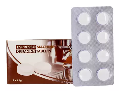$9.45 • Buy Espresso Coffee Machine Cleaning Tablets 1.5g X8 Pack For Breville & Delonghi