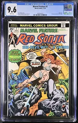 Marvel Feature #1 Cgc 9.6 - Wp - 1st Book Devoted To Red Sonja - 1975 • $145