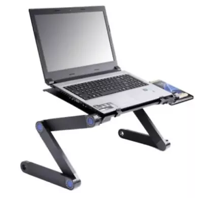 Executive Office Solutions Adjustable Aluminum Laptop Desk -Black • $22.99