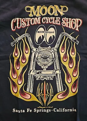 Mooneyes Custom Cycle Shop (172) T-Shirt 100% Cotton Motorcycle Bike • $40.95