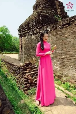 Ao Dai Vietnamese Traditional For Women With Pants Lua Hong Ngoc • $48