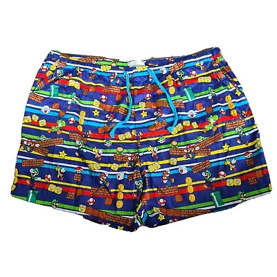 Peter Alexander Mens Super Mario Brothers Sleep Boxer Shorts XXXL Blue Cotton PJ • $19.54