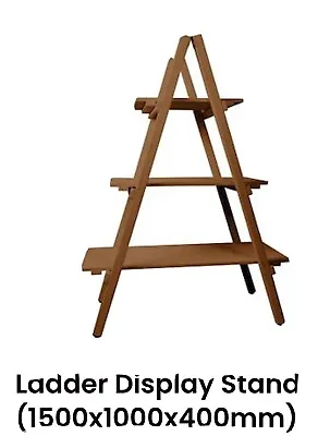 Wooden Ladder✅SHIPS SAME DAY✅Trade Display Stand Craft Fair Christmas Market • £130